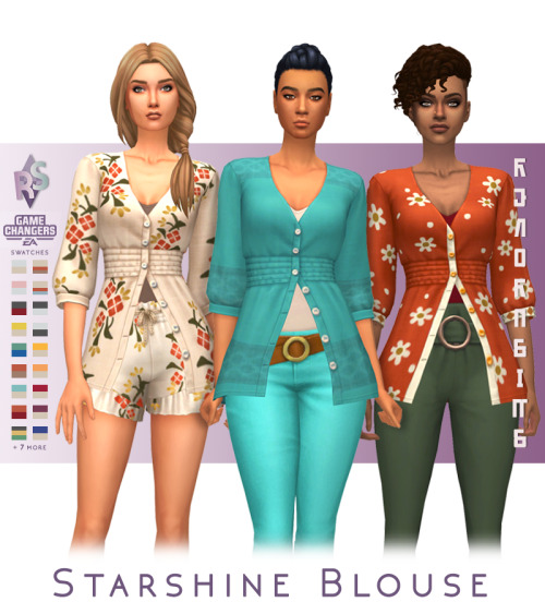 renorasims:BGC; Starshine Blouse. An edit of the pièce de résistance we got with the Paranormal SP. 