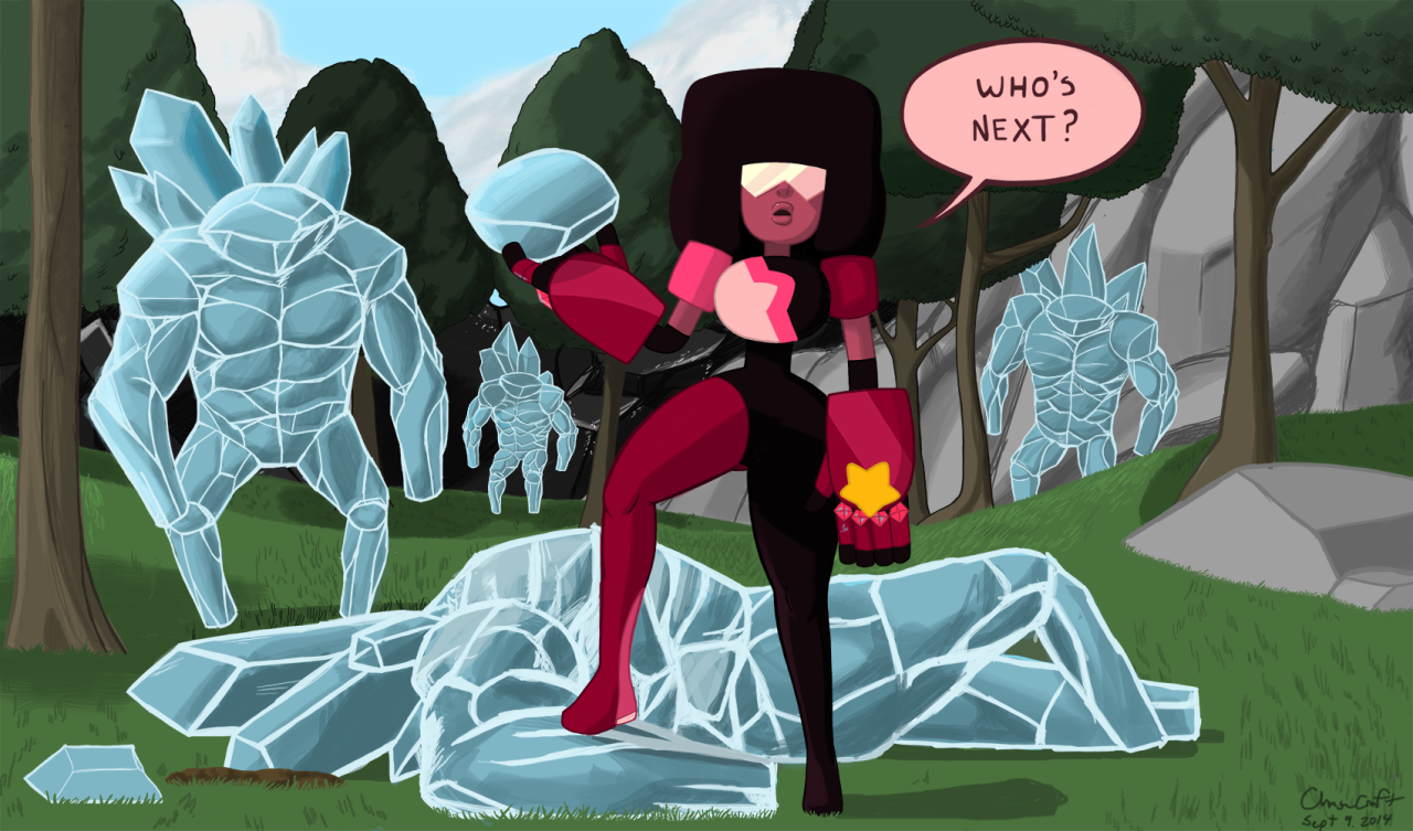 chasec18:  Garnet vs. Crystal Golems This is something I’ve been working on for