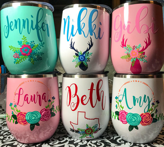 monogrammed yeti cups