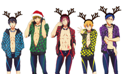 transparent-anime:  Santa and his reindeer (▰˘◡˘▰)