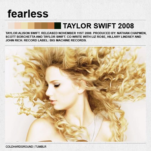 coldhardground:  Taylor Swif’s Albums. [insp] 