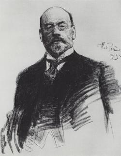 Ilya Repin - Portrait of the artist I.S. Ostroukhov, 1913