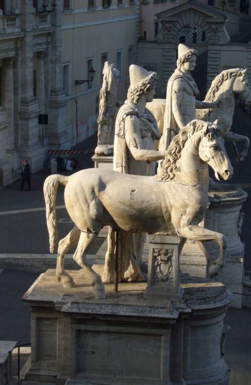 legendary-scholar:  Capitolium statue of the Dioscuri Imperial Era, Rome Italy.