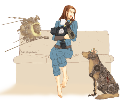 My courier, Rex, ED-E and Muggy! - Fallout: New Vegastwitter