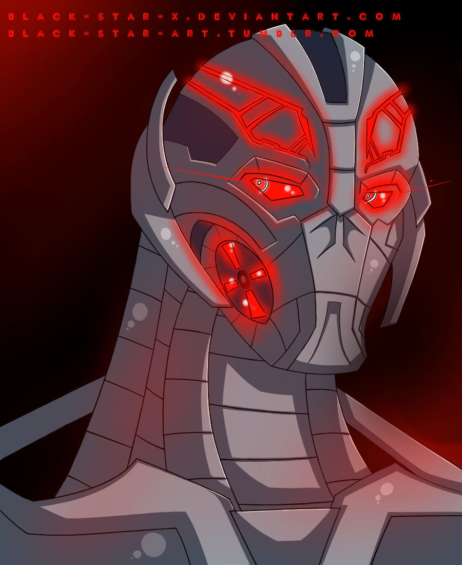 black-star-art:  Seen this movie twice now and I just had to draw Ultron. His voice