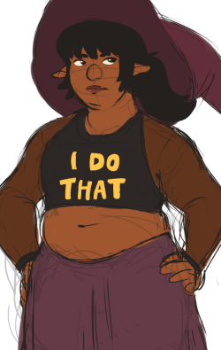 tuherrus: i keep having nothing to post but have taako in a crop top