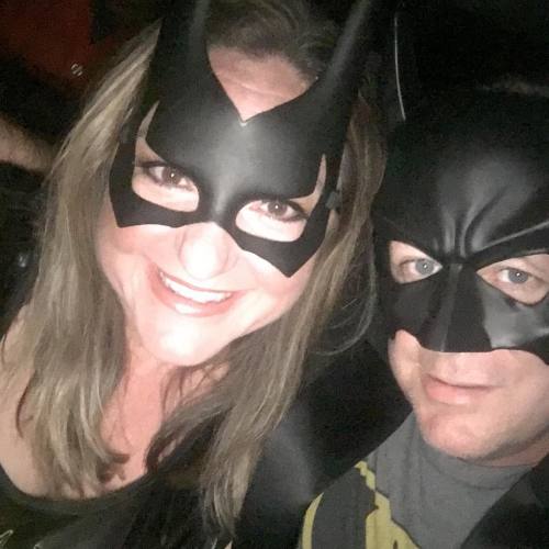 #Halloween #batman #batgirl #trickortreat #husbandandwife #datenight #party #stannes #cks #halloween