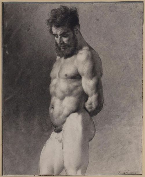 antonio-m:Male Nude Study by Woutherus Mol. ca. 1805.