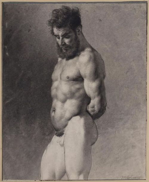 Antonio-M:male Nude Study By Woutherus Mol. Ca. 1805.