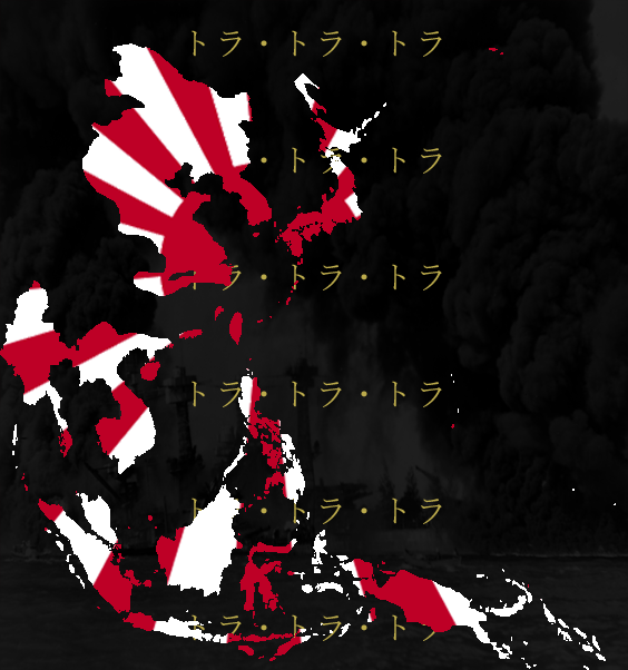 Flag map of the Japanese Empire at its height in - Maps on the Web