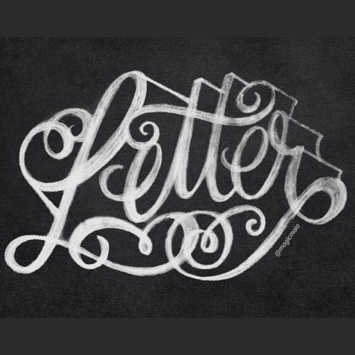 Letter! New free #lettering #wallpaper get it letteringbymaia.tumblr.com ✨ #chalk #handlettering #sc