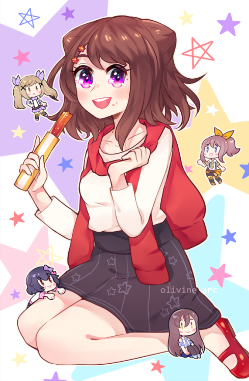 olivinearc:a bandori print for fanime~ im luv churro girlalso gonna have charms and michelle+misaki 