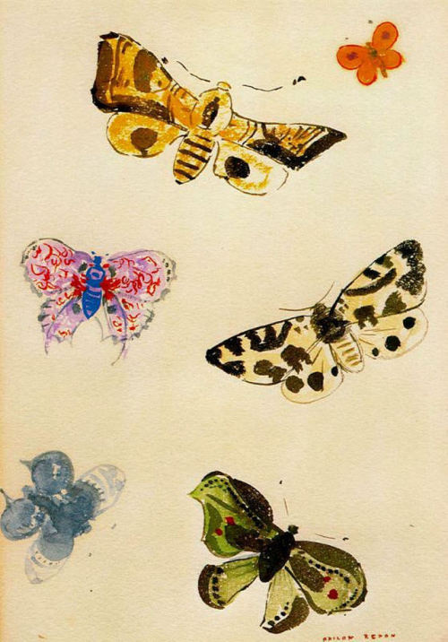 nobrashfestivity: Odilon Redon, Butterflies, 1910-1915 more