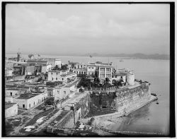 bellavidaletty:  Governor’s Palace and sea wall, San Juan, P.R. Detroit Publishing Co. , publisher Date Created/Published: c1903.   Casa Blanca and sea wall, San Juan, P.R.    San Juan gate, San Juan, P.R.
