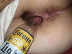 WHORE DONNA  TAKING A CORONA BOTTLE