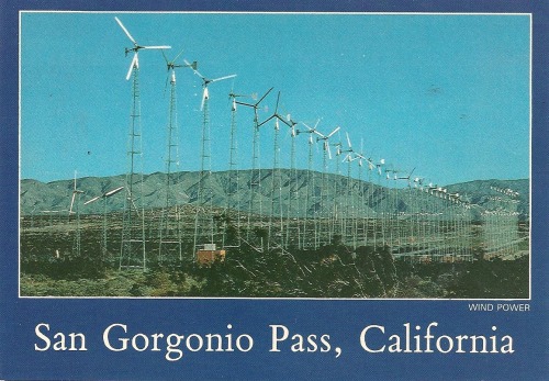 San Gorgonio Pass, California– East of Banning in the Whitewater area are many windmill farms.