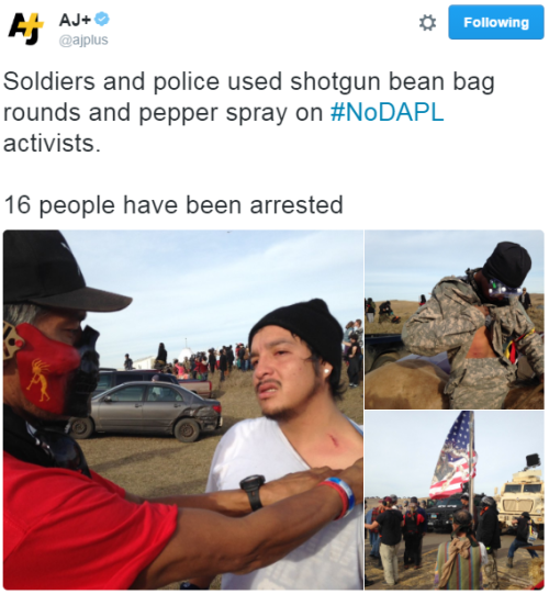 bellygangstaboo:This is happening in America &amp; no-one seems to give a shit. #outraged #NoDAPL #S