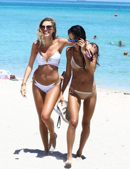 dreadinny: OLIVIA PASCALE and Girlfriend in Bikini at a Beach in Miami 08/30/2017 xx