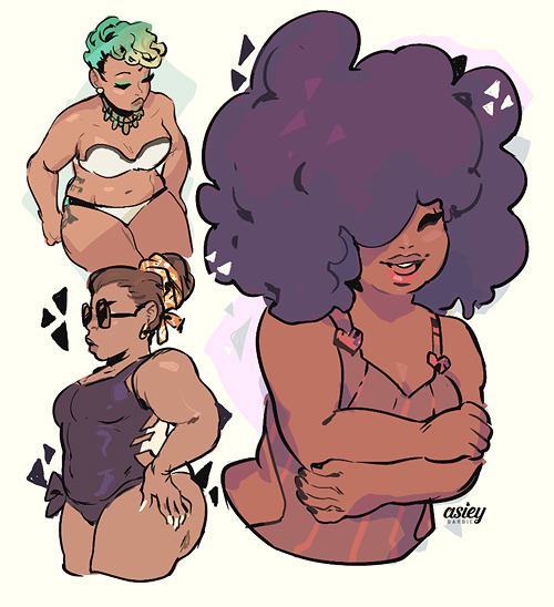 asieybarbie:  Sketched some swimwear cutiesss.