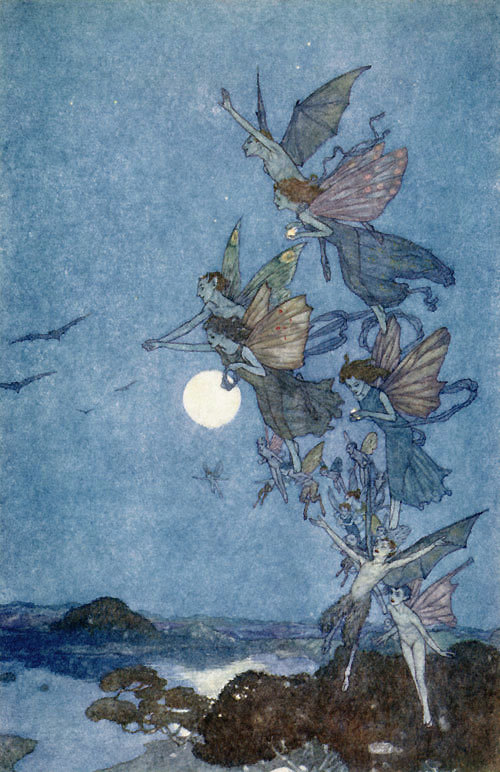 Edmund Dulac.Â Elves and FairiesÂ from The Tempest.