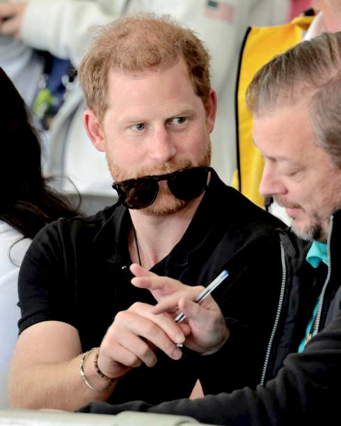 The Duke of Sussex attends the Archery Competition during day two of the Invictus Games The Hague 20