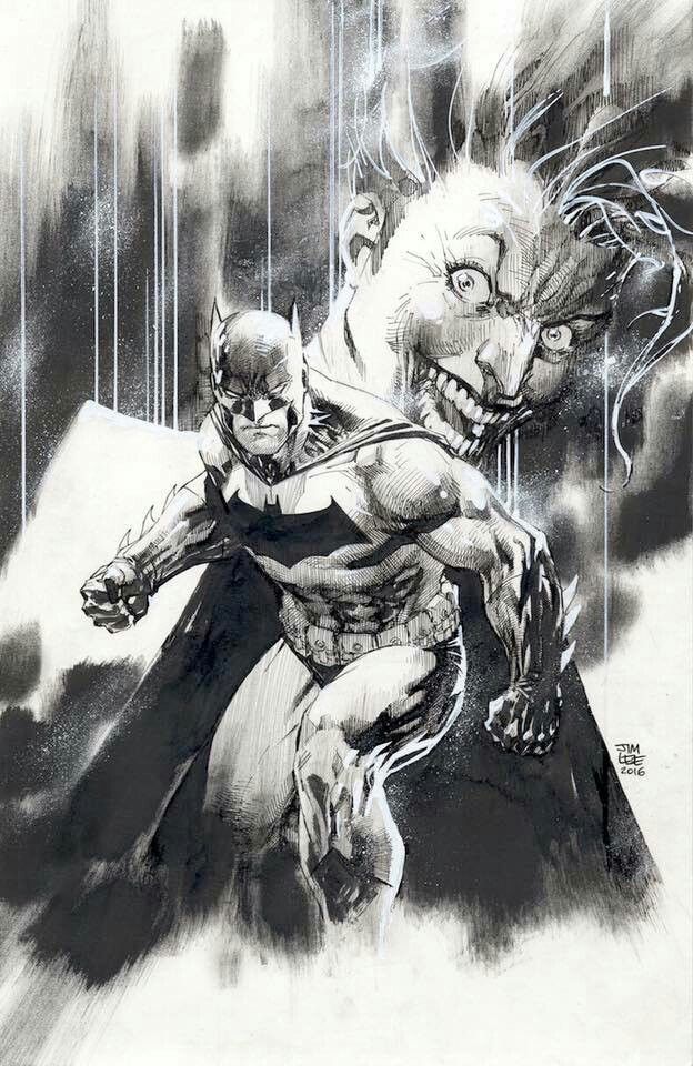 comic-art-showcase:  Batman and Joker by Jim Lee