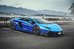 automotivated:  CHROME BLUE AVENTADOR by Marcel Lech on Flickr.