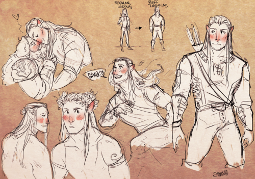 sinuswave:HELLO EVERYONE REMEMBER WHEN I SAID I WOULD DRAW A BUFF LEGOLAS? GUESS WHAT HAPPENED. 