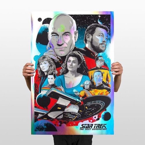 AwesomeCon Exclusive - Artist Alley Table B-15! Star Trek The Next Generation, 24"x36" scr