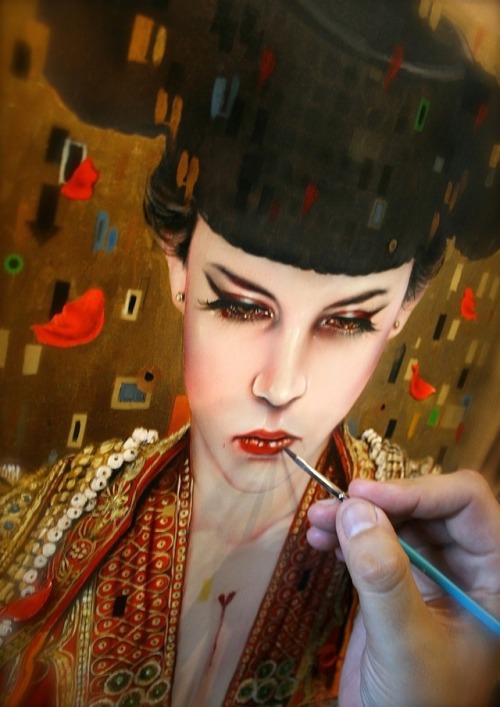 Work in progress by Brian M. Viveros for his solo exhibition  "The Good, The Bad, & The Dir