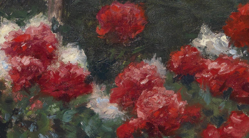 closeupofpaintings:Wilhelm Bernatzik - Peonies, 1906 (detail)