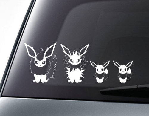 pokemonmerchandise: Eevee Family Car Decal Set