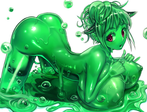 Porn photo  Green slime girls