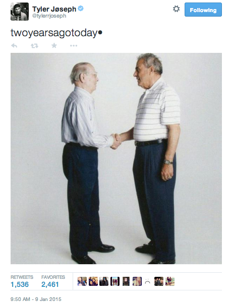 tylerjjoseph:Happy 2nd Birthday Vessel |-/