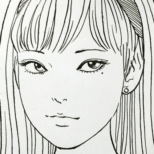 koyanagilulu:  Ito junji sensei draw a Tomie for Taiwan  伊藤潤二老濕獻給臺灣「伊藤潤二恐怖美學體驗大展」的禮物！原稿富江～美美der 目前手稿