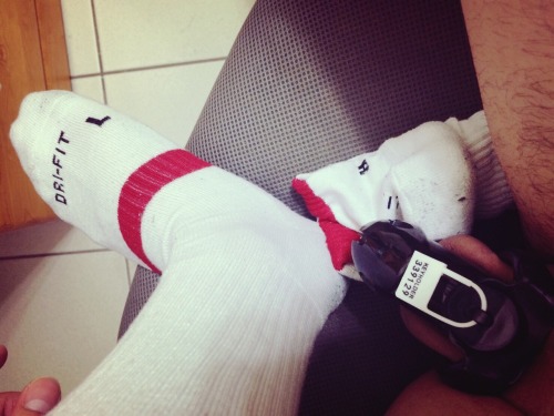 rubbertoy247:A week locked and a week worn Jordan sox :p