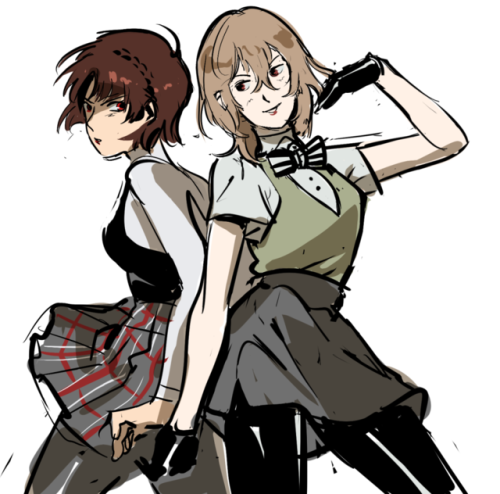 Makoto and Goro have this mlm/wlw honors student solidarity going on. &hellip;Also uhh, the