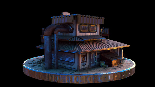 My saloon model inspired by Obsidian’s ‘The Outer Worlds’. The art style of t