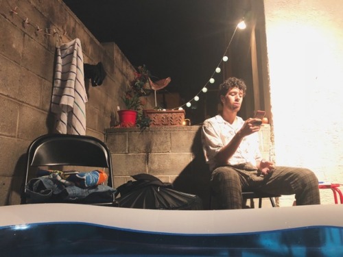 Views From The Inflatable Pool José On Vocals Sara On Guitar It’s The Night Of The Fourth During The
