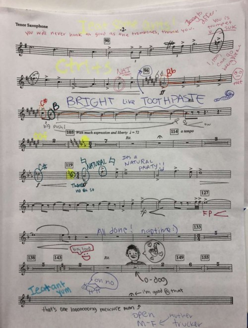 The Music Of The Tenor Sax Next To Me Pt 1