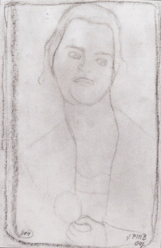 Study for Portrait of Clara Rilke-Westhoff, 1905, Paula Modersohn-BeckerMedium: coal