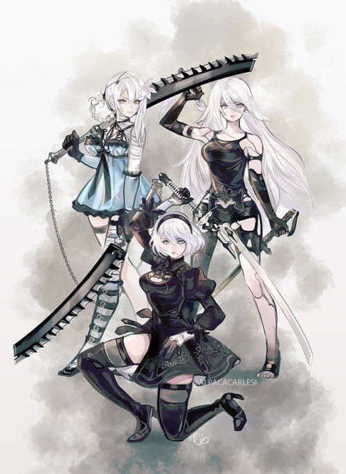 alpaca-carlesi: NIER girls ★ Commission done for @personaeofthesoul  Thank you so much for