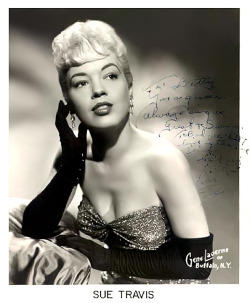  Sue Travis Vintage 50’S-Era Promo Photo With A Rather Faded Personalization To