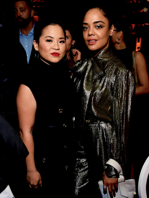 Kelly Marie Tran and Tessa Thompson celebrate with Belvedere Vodka at Vanity Fair and Lancome Paris 