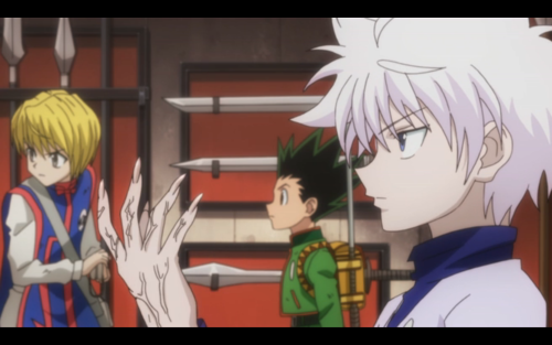Kurapika is the only one here who is considering how scary Killua can be Kurapika is the only one he