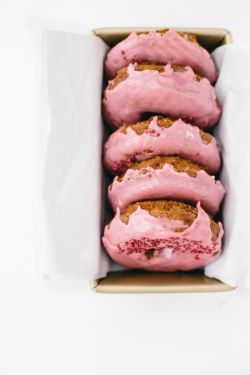 intensefoodcravings:  Blood Orange Donuts