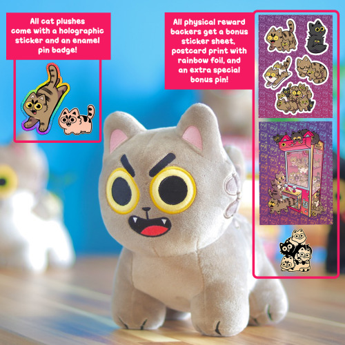 Our Super Cat Plush Kickstarter ends in less than 24 hours!Head over to sarahgraley.com/kick right n