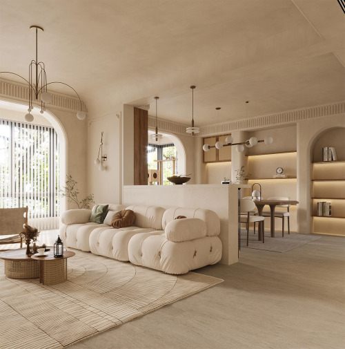 

Exemplary Beige Interiors With Sunny Dispositions