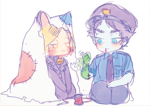 mookie000:Zombie Akaashi and Kenma from the Jworld Halloween keychains!