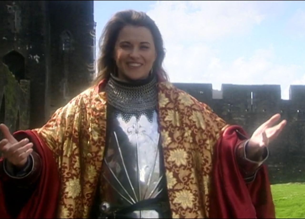 tygrrbomb:  Lucy Lawless, as per request–well the armour at least–, hosting the